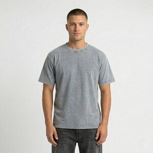 Gray Washed HEAVYWEIGHT 225gsm 100% cotton Oversized Boxy T-shirt HIGH LEVEL HL